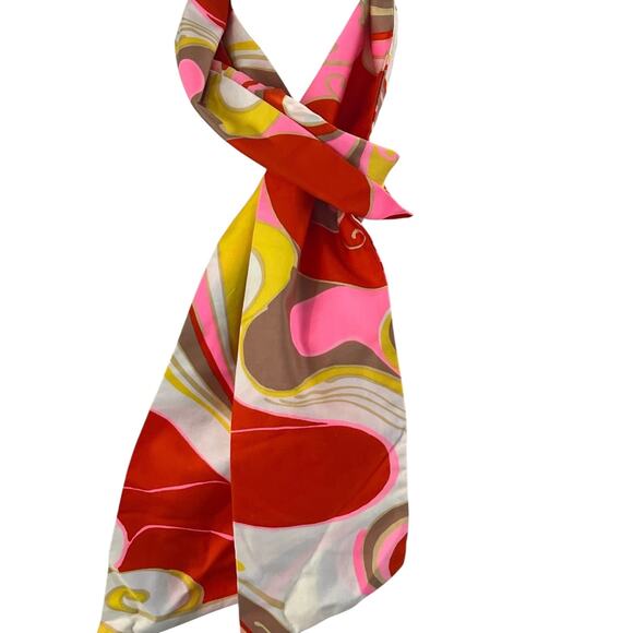 Vintage Retro Scarf Headwrap Mod Bandana Bright Colors - Picture 3 of 4